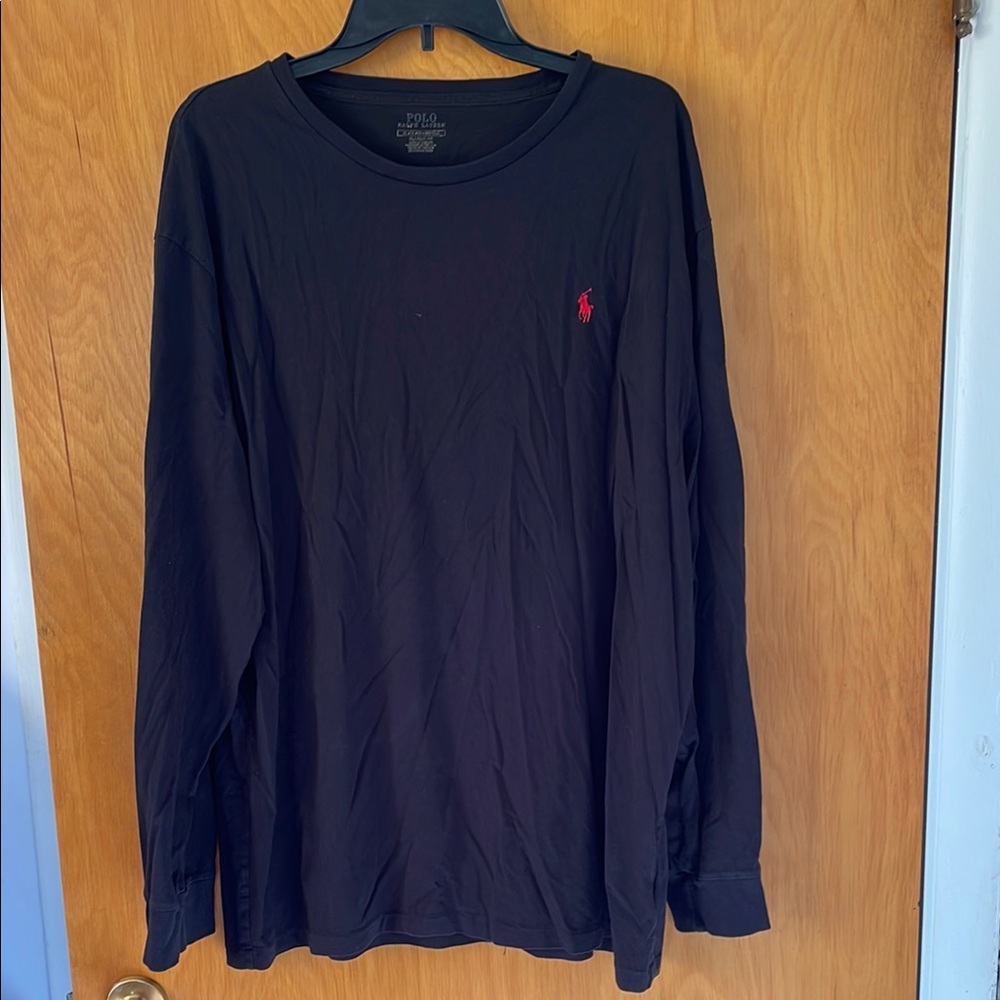 Men's Black Long Sleeve Polo Ralph Lauren Shirt